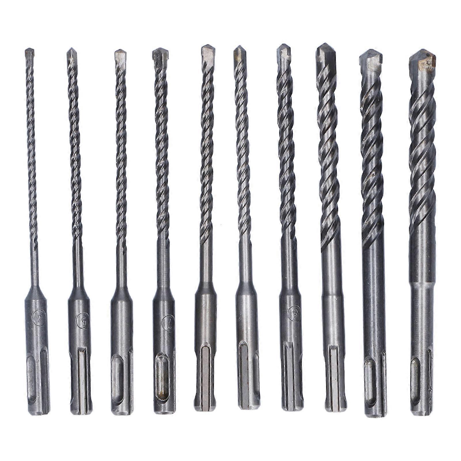 Masonry Drill Bit Set Carbide Tip Rotary Hammer Tool for Concrete 160mm Long 4?14mm Diameter