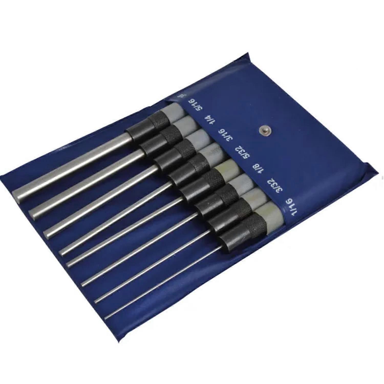 Long Series Pin Punch Set, 8 Piece