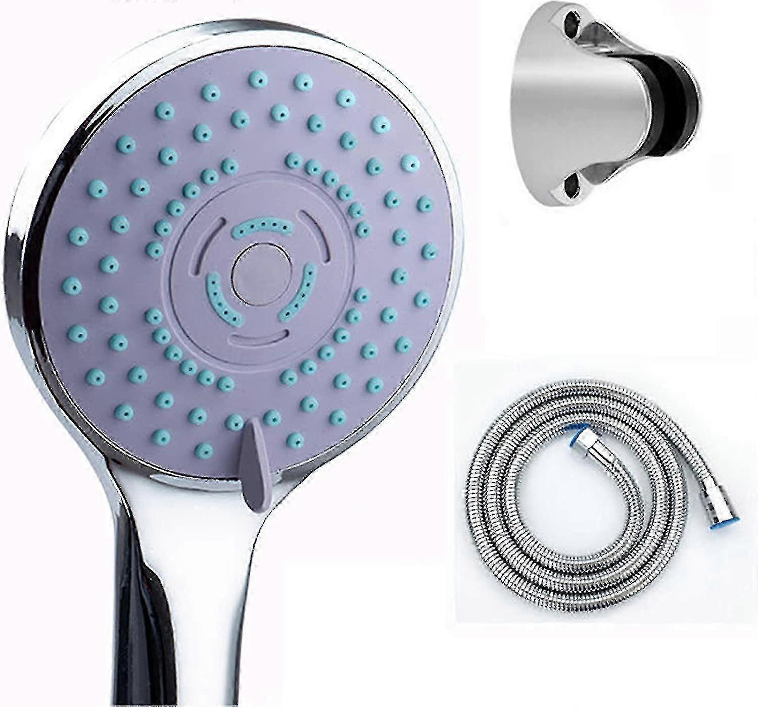 Shower Head With Hose,acsergery Chrome Handheld High Pressure Universal Fitting 5 Spraying