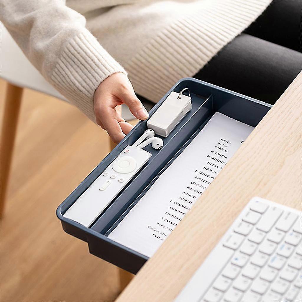 Self-adhesive Pull-out Desk Pen Pencil Tray Drawer Box