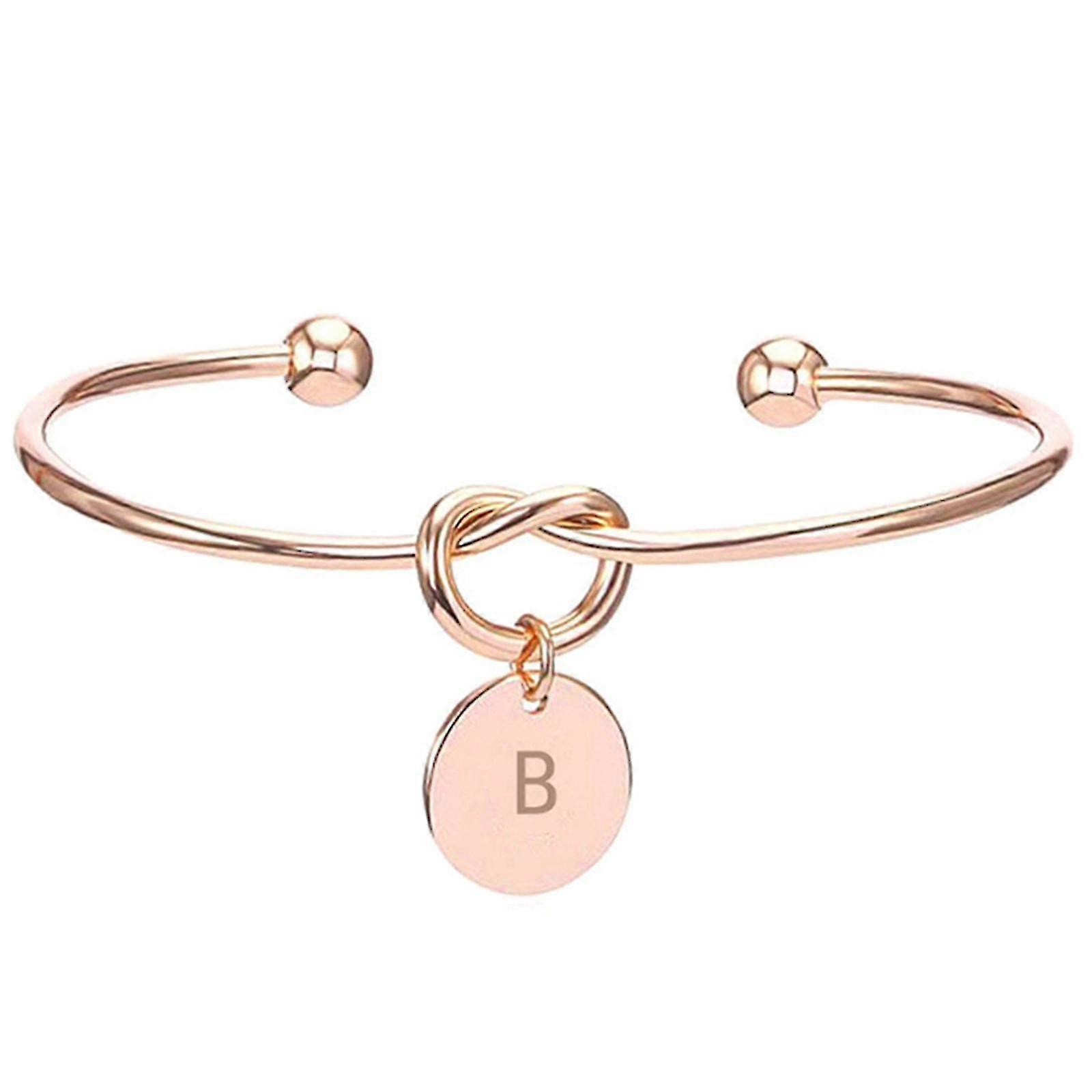 Mode Bijoux Initiaux Alliage Lettre Charme Bracelets Pour Femmes Demoiselle d’Honneur Cravate Le Nœud Nœud Nœud Nœuds
