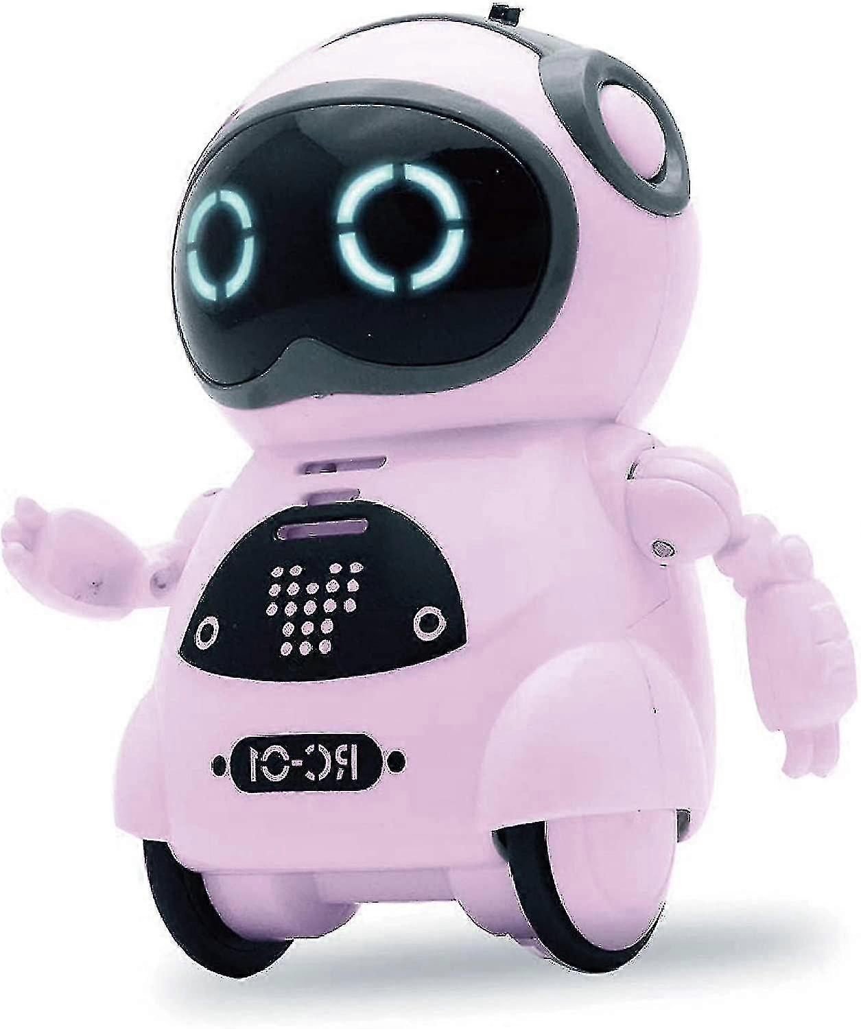 Educational Mini Pocket Robot For Kids Interactive Dialogue Conversation,voice Control, Chat Record, Singing Dancing-pink