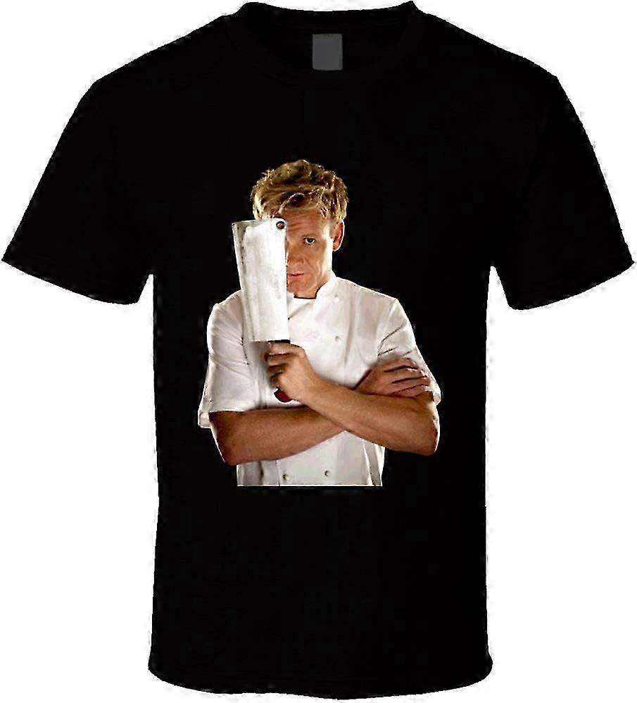 Gordon Ramsey Kitchen Nightmares Hells Kitchen Camiseta Negro Retro material de moda