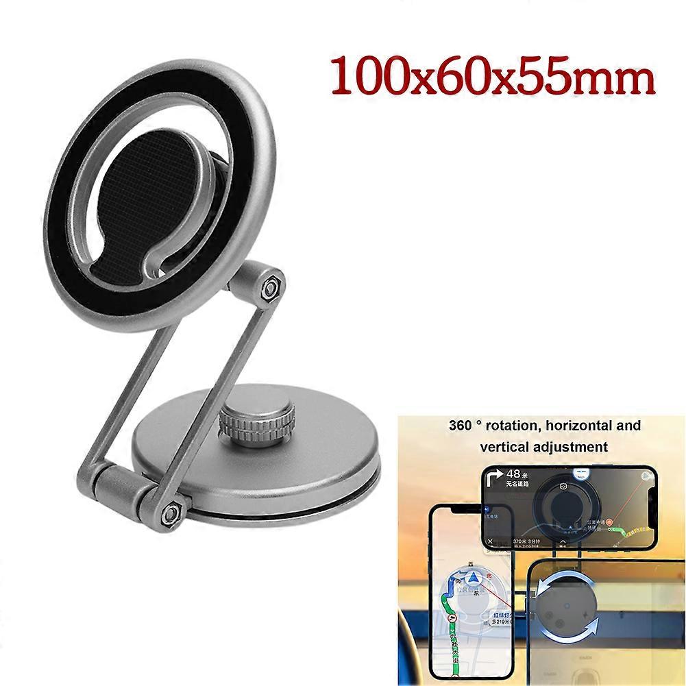 Magnetic Car Phone Support Bracket For Tesla Magsafe 360 Degree Rotating Foldable Car Phone Holder Bracket Alloy Lightweight