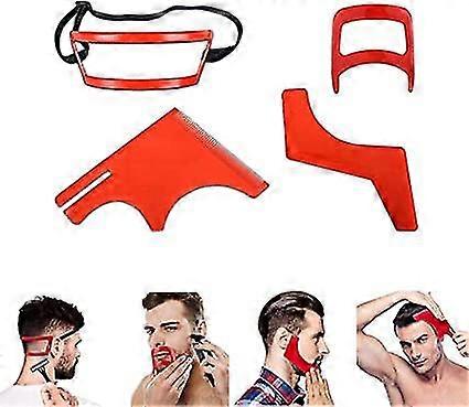Beard Shaping Tool - 4 Pcs Trim Beard Comb for Men - Beard Template Accessories