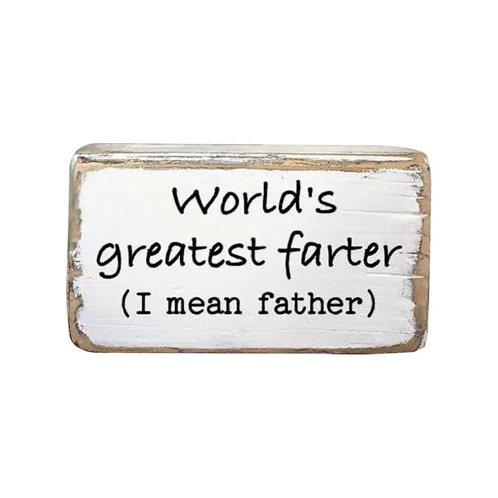 Schreibtisch Holzschild Spaß Slogan Dekoration lindern Angst Block Regal Ornamente