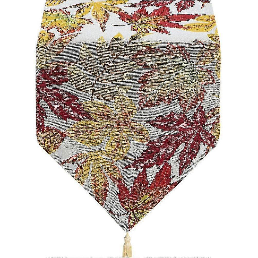 Fall Harvest Maple Leaf Table Runner for Autumn and Thanksgiving Decor