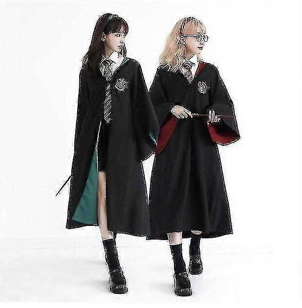 Harry Potter 6pc Set Magic Wizard Fancy Dress Cape Cloak Costume_c_x