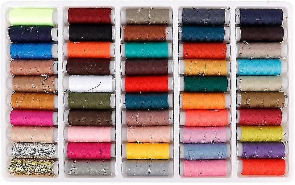 Sewing Thread,50pcs Different Color Sewing Thread Set Polyester Thread Kit