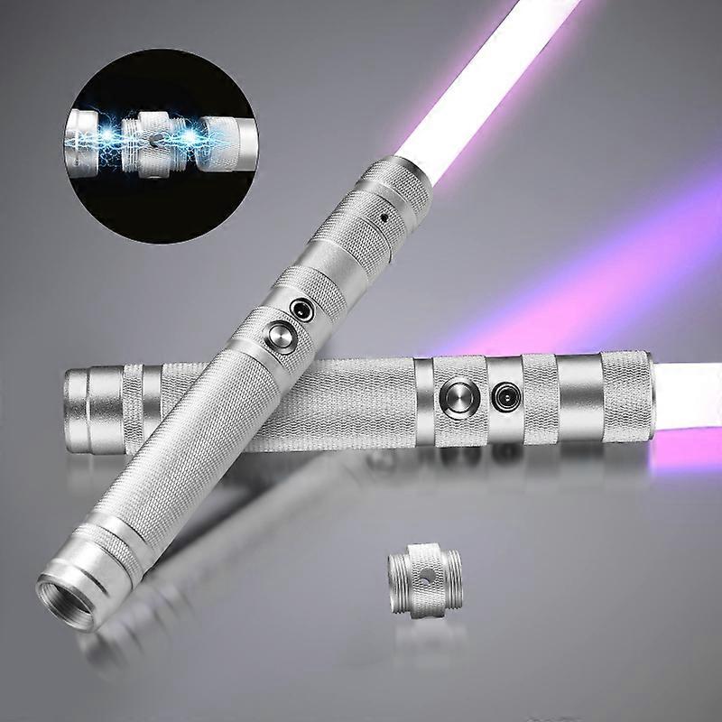 RGB sabre laser poignée en métal épée laser rechargeable 7Color Variable avec effet sonore frappant FX Duel sabre laser LED jouet