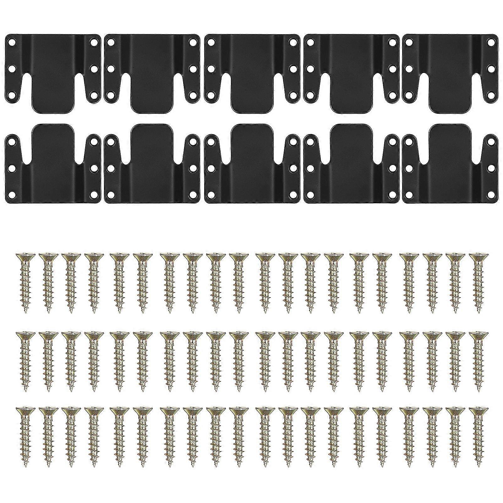 10Pcs Sectional Couch Connectors, Universal Sectional Sofa Interlocking, Easy to Install Couch Clips for Sectionals Sturdy Furniture