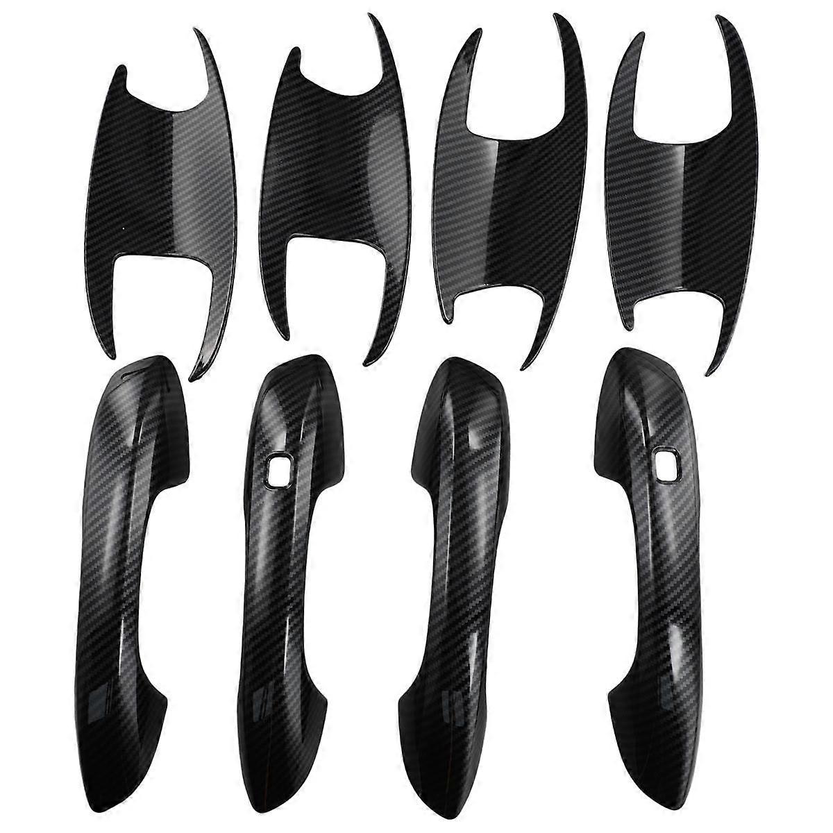 Car Outside Exterior Door Handle Cover and Bowl Trim Protective Carbon Fiber Look for TANG