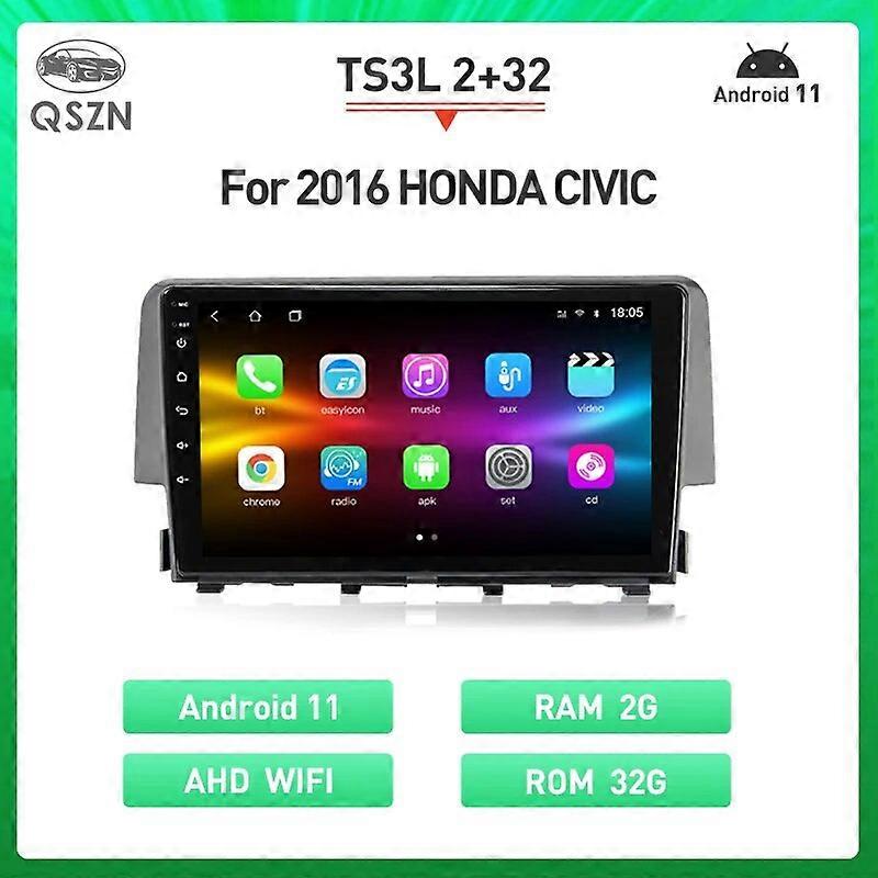 Autoradio 4G GPS WIFI Video Lettore Multimediale Per HONDA 2016 CIVIC DSP IPS Carplay + Auto 8 Core Android 11 Unità Principale