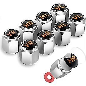 ATsafepro Valve Caps Auto 8 Piece, Copper Valve Caps for Bicycles, Wheel Marking Set, Tire Valve Caps with Red Seal Ring