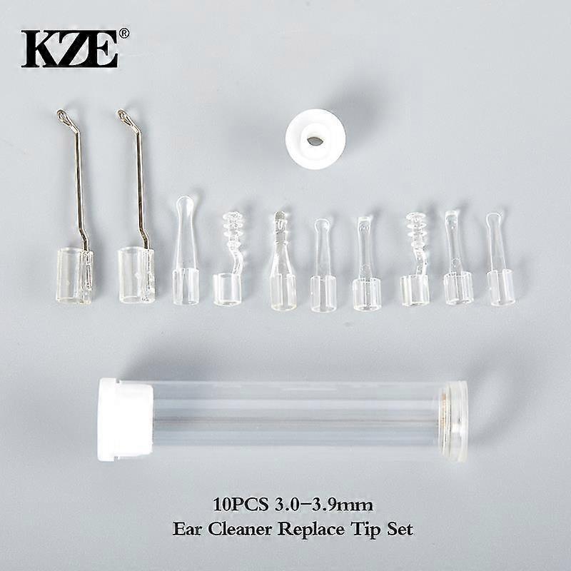 10Pcs/Set Ear Cleaner Replacement Tips 3.0-3.9 Mm Universal Outer Diameter Ear Cleaner Replacement Tips Ear Spoon With Box