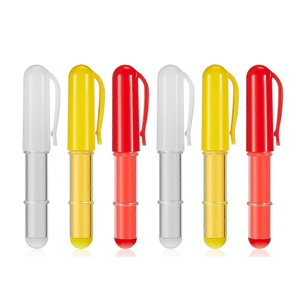 6 Pcs Coudre Craie Tissu Marqueur Tissu Crayons Craie Marqueur Tailleurs Craie Effaçable Craie À Coudre Craie, Rouge, Jaune, Blanc
