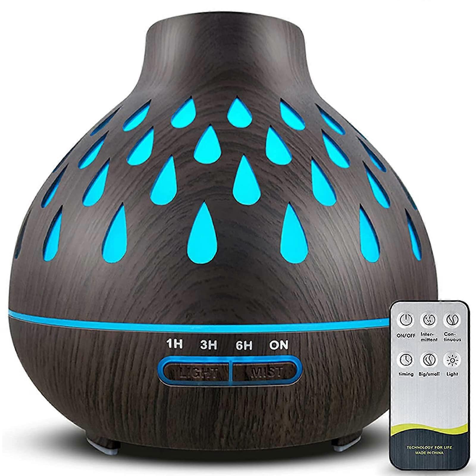 Essential Oil Diffuser, 400ml Oil Diffusers, 7 Color LED Lights, 4 Timer Settings