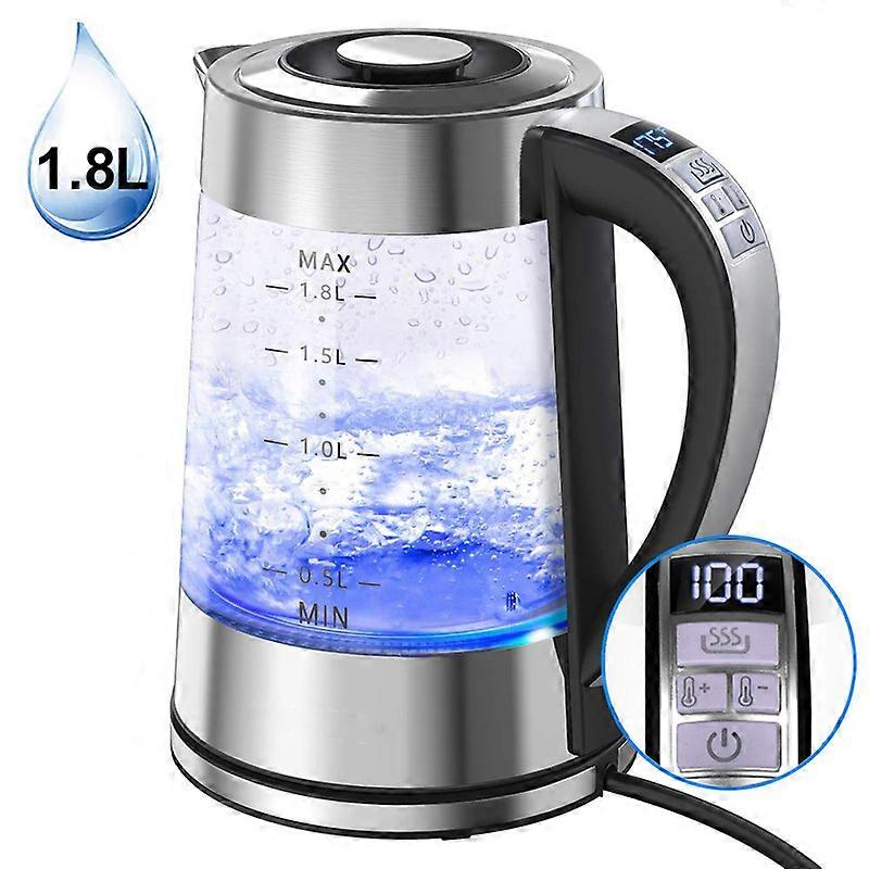 Elektrisk vannkoker 1.8L, 2000W, intelligent termostat vannkoker, multifunksjonell automatisk strømbrudd isolasjon