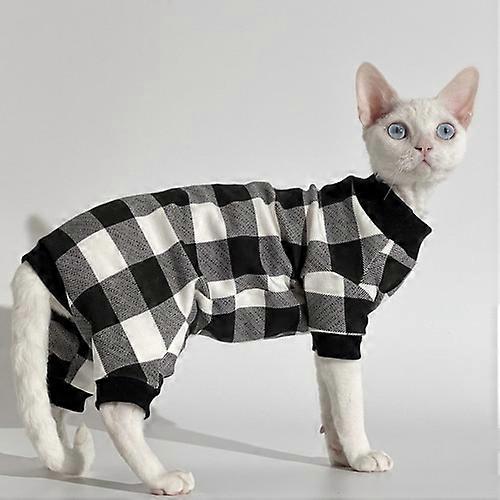 Sphinx Hairless Cat Clothes Thickened Velvet Cotton Four-legged Belly Cover Pet Apparel Sphynx Devon Rex Cat Clothes for Kitten