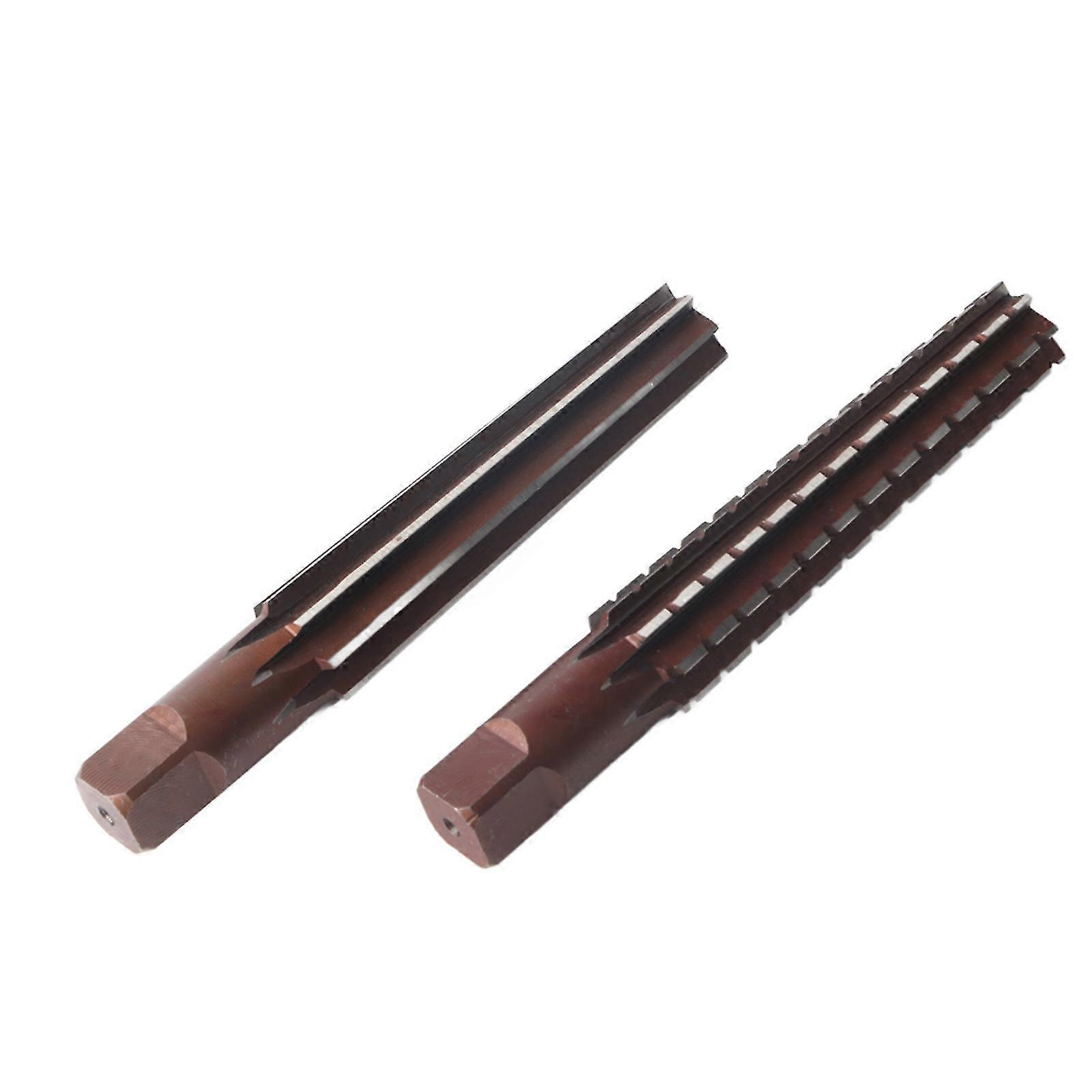 MT3# High Carbon Steel Straight Shank Rough Fine Morse Taper Reamer - 2PCS