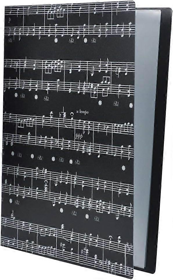 Music Folder A4 Size Sheet Music Folder Paper Documents Music Themes 40 Pockets Storage Folder Music