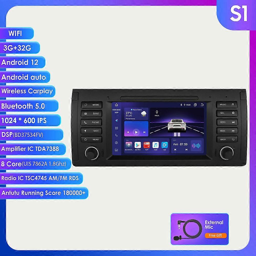 7 INCH Android Car Stereo Multimedia Player for BMW E39 E53 M5 1995 - 2003 Carplay Car Autoradio Video GPS Navigation Wifi EQ