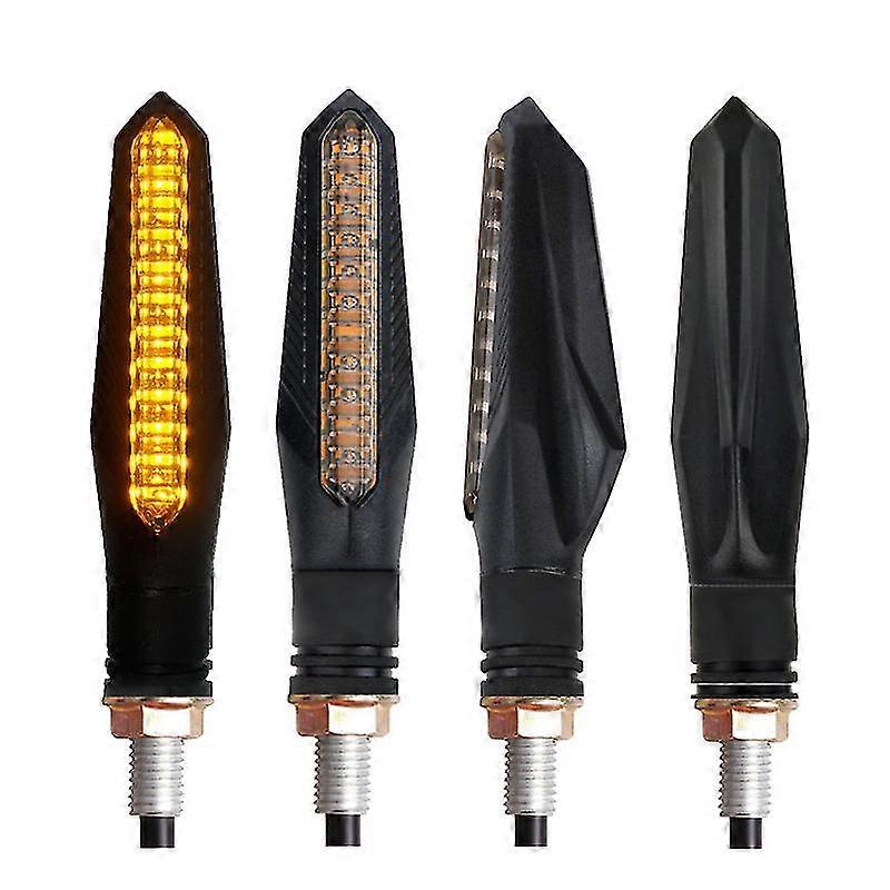 Universal Led Turn Signal Light For Motorcycle Flowing Arrow Amber Lamp Flashing Signals Brake Light Blinker Indicators