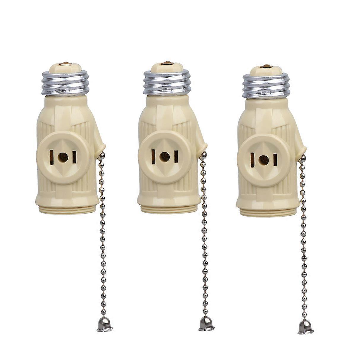 3 PCS Switched Outlet Light Socket Adapter Bulb Socket Adapter Light Bulb Socket Outlet E26 Lamp Base