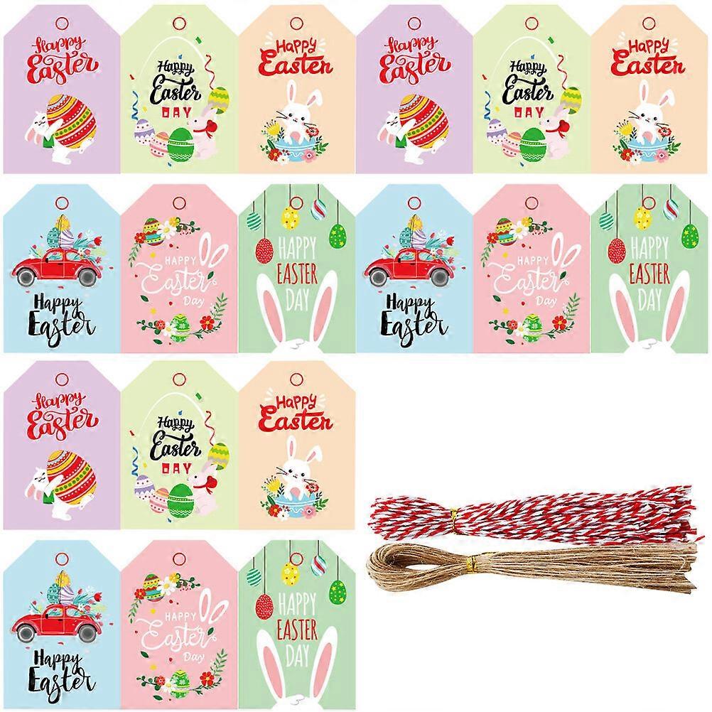 1 Set Easter Hanging Tags Easter Paper Tags Easter Gift Tags With Rope Easter Party Supplies