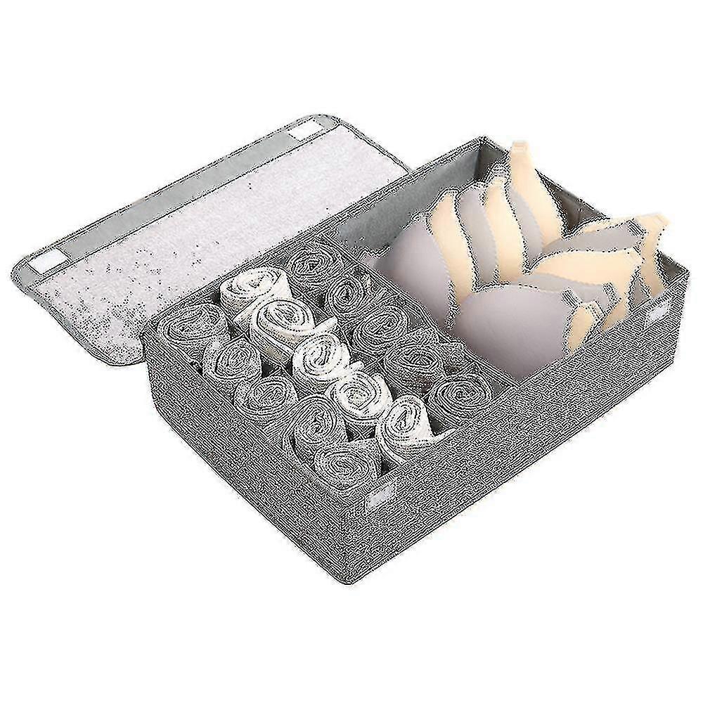 16 Grids Underwear Organizer Drawer Dividers Foldable Storage Case