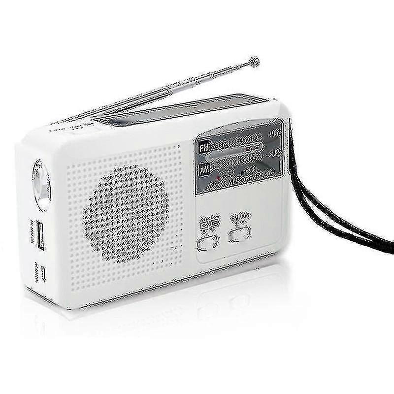 Emergency Radio Solar Hand Crank Self Powered,fm/am Radio Led Flashlight Portable Usb Recharging