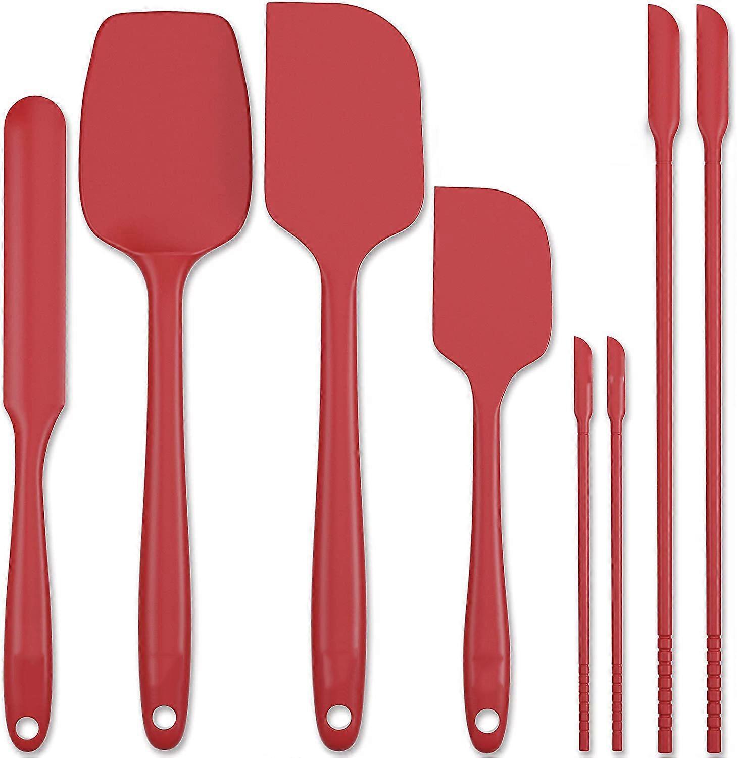 Silicone Spatula Set of 8 Include 4 Mini Spatulas, Heat Resistant