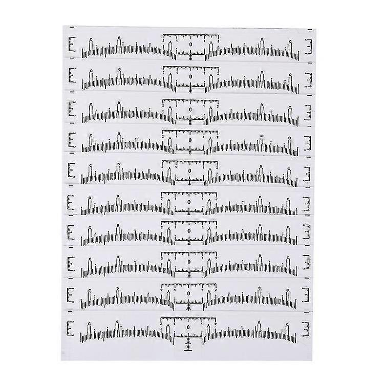 100 Pack Eyebrow Ruler, Disposable Brow Ruler Microblading Adhesive Eyebrow Sticker Stencil Guide Measuring Tool