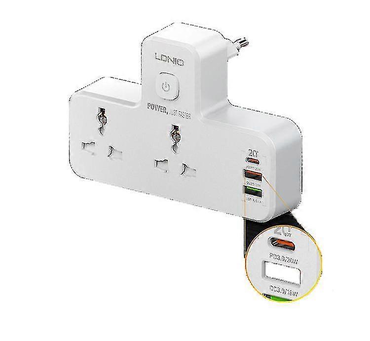 Outlet Extender Multi Sockets With Usb Type C 20w Pd And Qc 3.0 Wall Plug Adapter