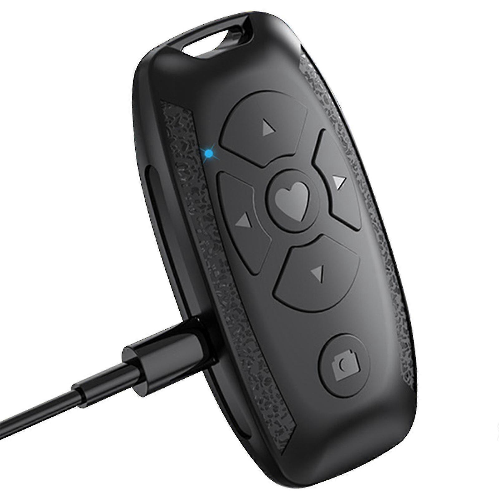 Mini Bluetooth Phone Remote Controller Page Turner Rechargeable Wireless Selfie