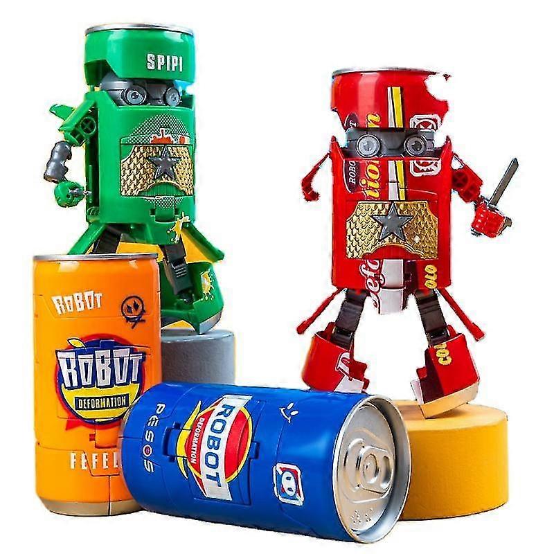 Soda Robot Transformátor Hračka Transformátor Robot Dětské hračky Vánoční dětské dárky