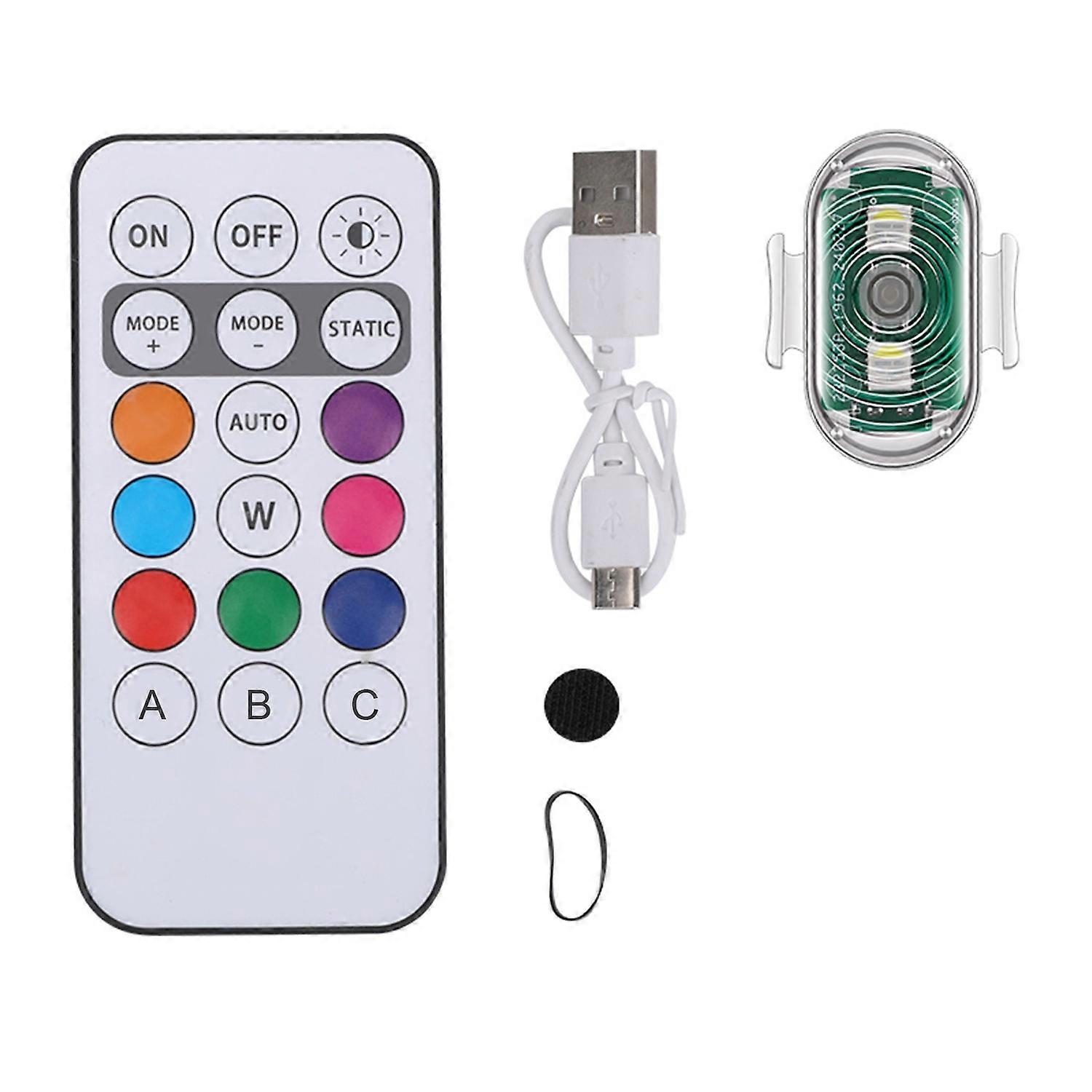 Wireless LED Strobe Light with Remote Control Multiple Lighting Modes Waterproof Rechargeable