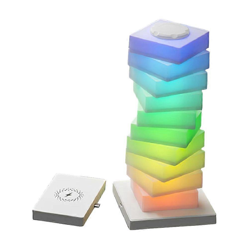RGB Desk Lamp with Wireless Changing Touch Table Lamp for Bedside Night Light Gradient Home Atmosph