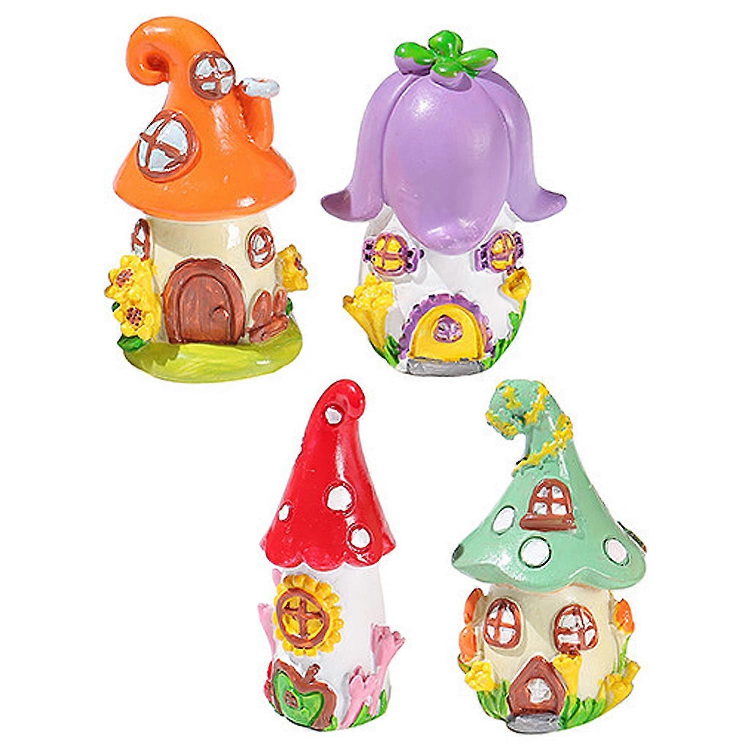 [安德在线]（下单备注：1号、2号、3号、4号组合发货）4pcs童话城堡微景观桌面蛋糕装饰品配件创意城堡屋摆件