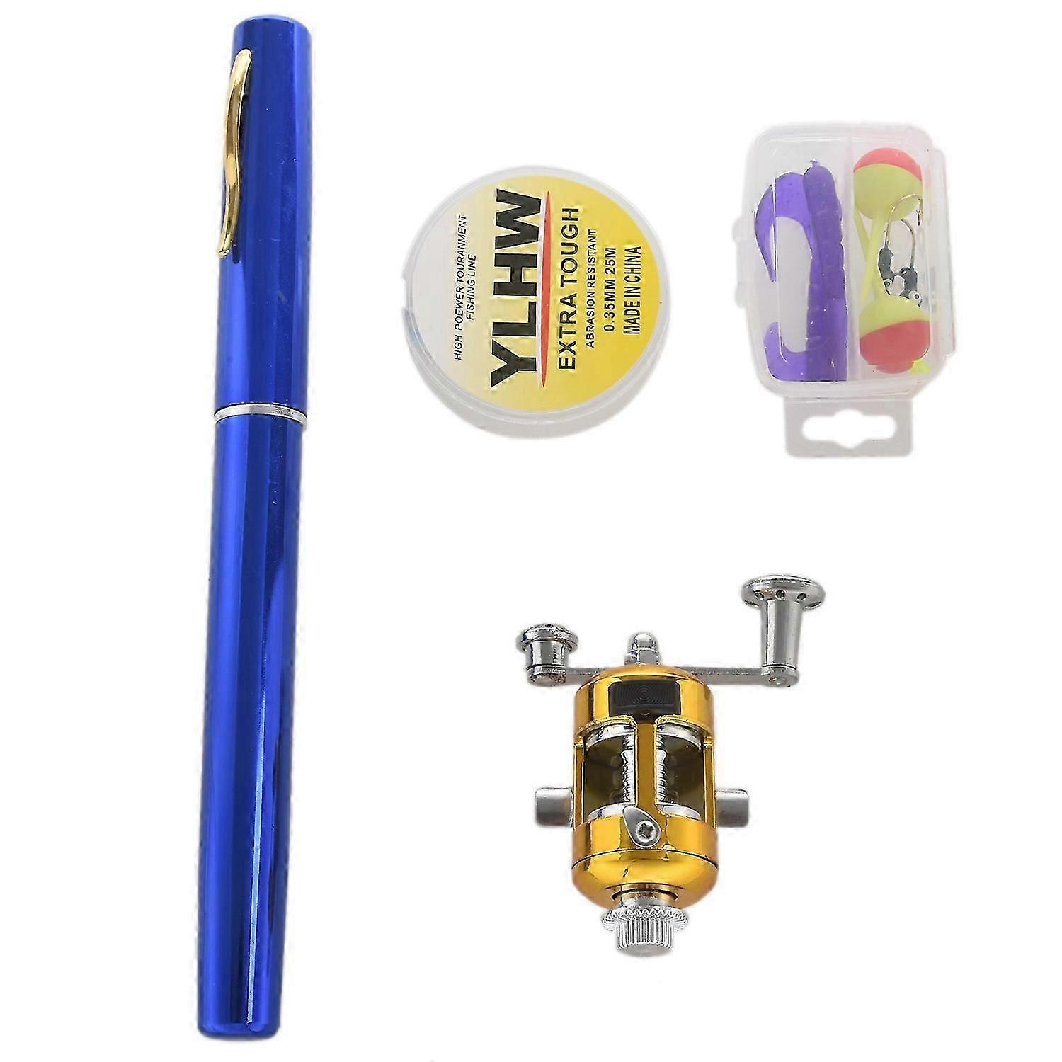 Set combinat de mulinete de undiță, Mini stâlp de lansetă de buzunar portabil telescopic, mulinetă de pescuit, 25M F
