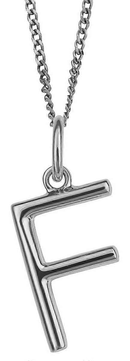 Beginnings F Initial Pendant - Silver