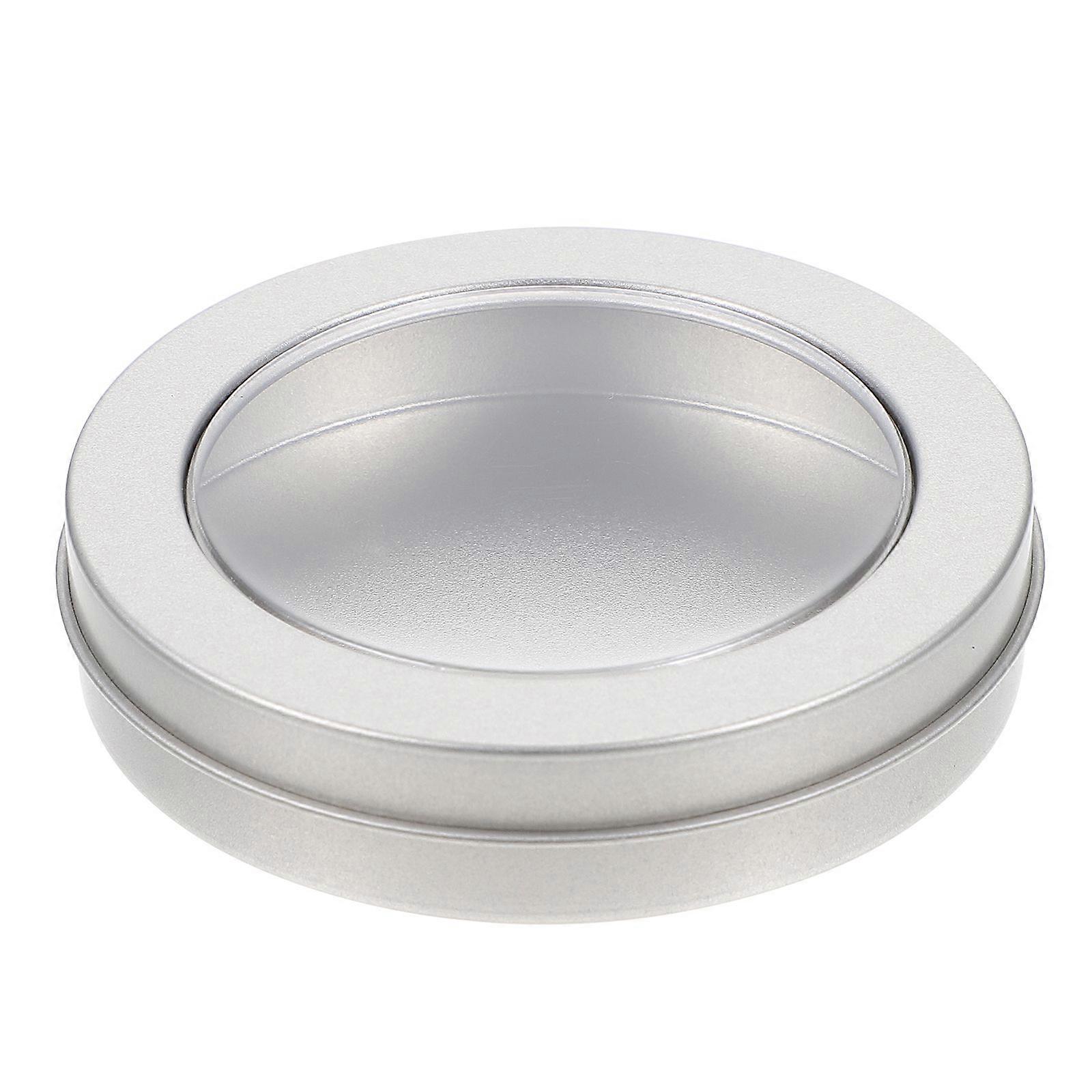 1Pc Candy Cake Storage Window Box Tinplate Storage Case Cookie Organizer