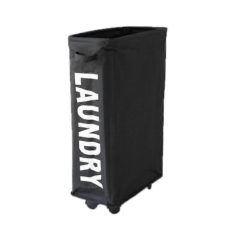 Foldable Laundry Basket Oxford Cloth Easy Install Storage Basket with Mesh Pulleys