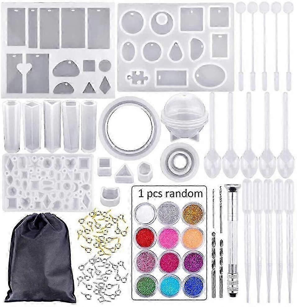 83 יחידות ערכת יציקת שרף סיליקון DIY תכשיטים עובש מלאכה הכנת כלי טוויסט