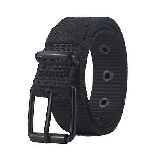Men Webbing Belt Needle Buckle Nylon Belt with Adjustable Holes Extend Students Jeans Band Sports Strap