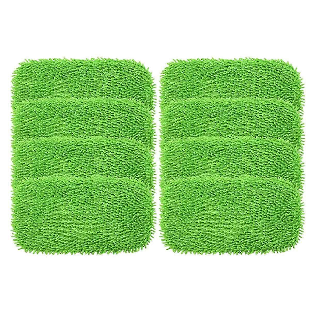 Reusable Microfiber Mop Pads, 8-Pack for Dry Sweeping and Wet Mopping