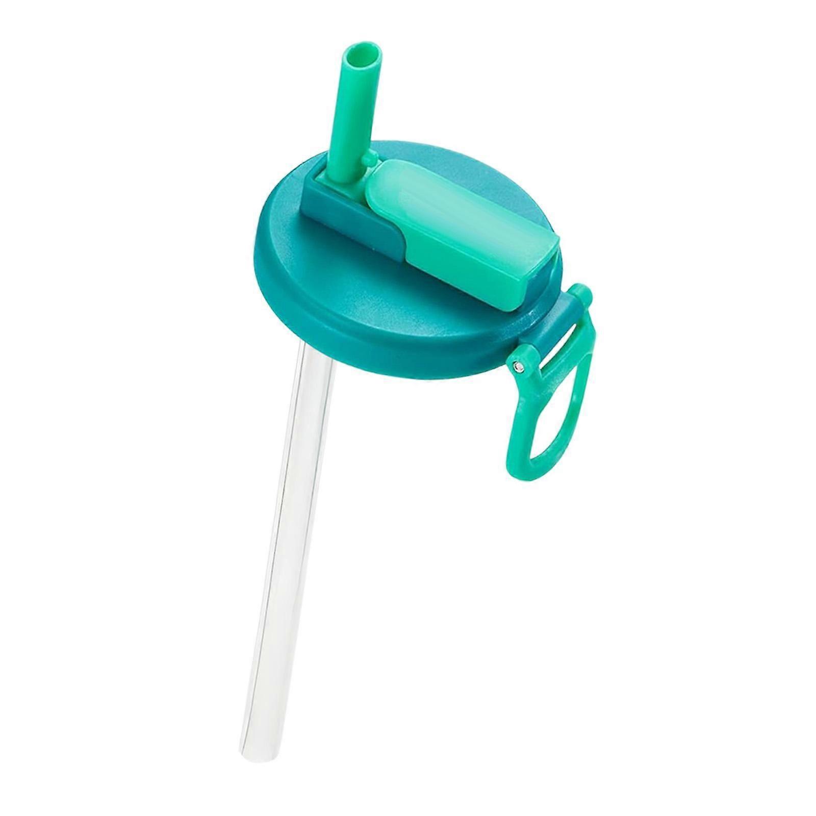 Soda Can Lid with Straw Easy to Use Silicone Press to Seal for Standard Cans blue green