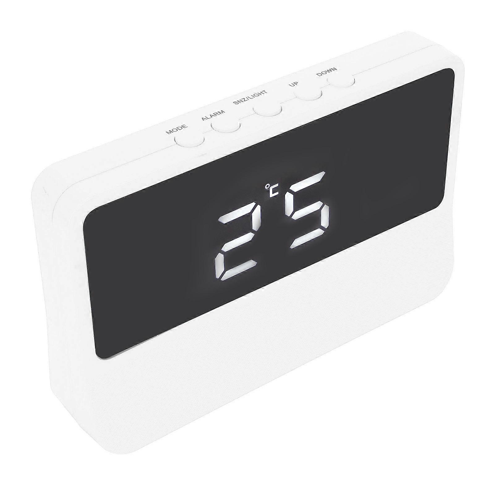 LED Digital Alarm Clock Modern Mirror Display Silent Electronic Alarm Clock