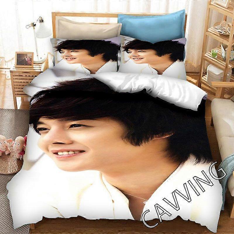 V2333 Lakan Kim Hyun Joong Tryckta sängkläder Påslakan och örngott Täcke Påslakan (US/EU/AU-storlekar) 3-delat sängkläder (1 påslakan Co