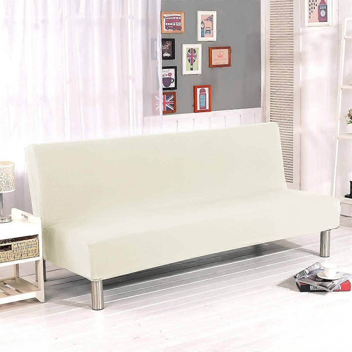 Elastic Armless Sofa Cover, Foldable Bed Cover with Elastic Band, Machine Washable